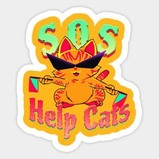 Help Cats Sos Sticker